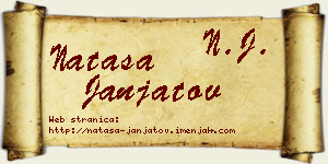 Nataša Janjatov vizit kartica